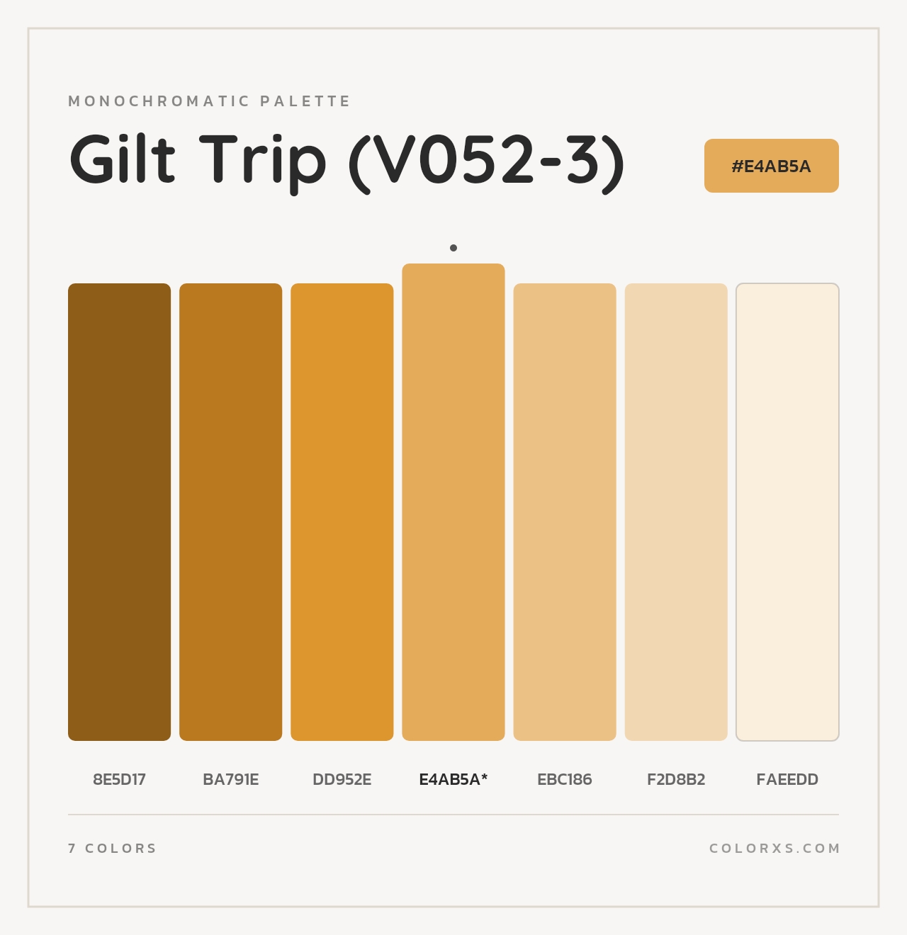 Gilt Trip (V052-3) - Monochromatic Color Palette