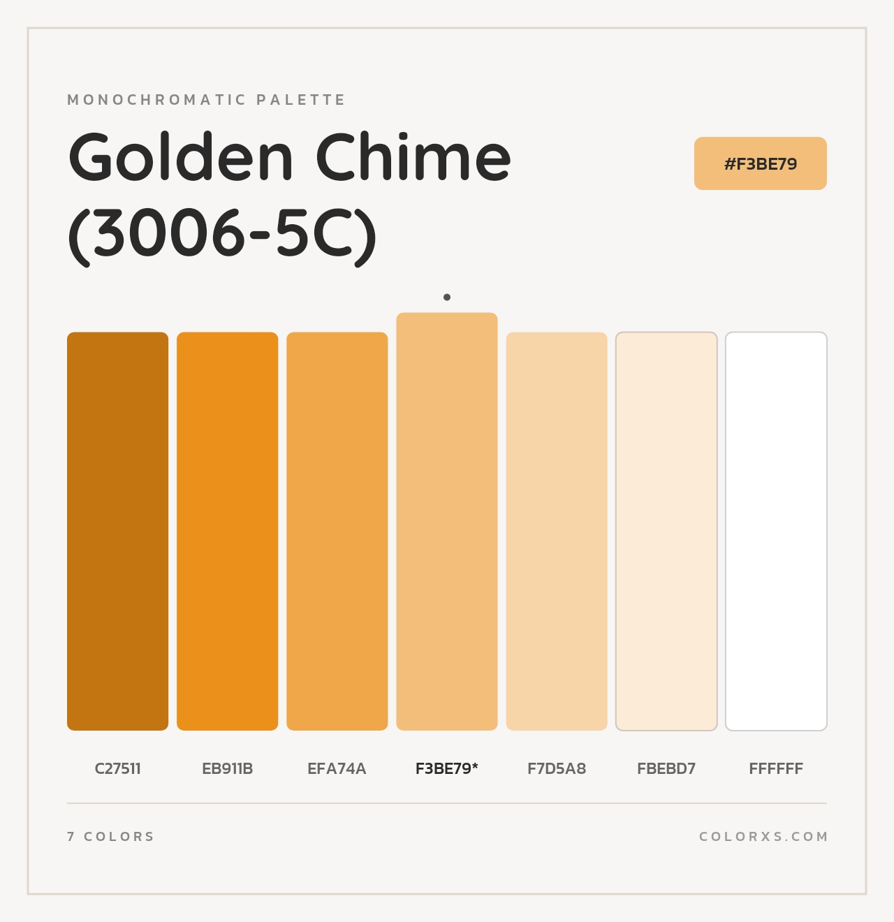 Golden Chime (3006-5C) - Monochromatic Color Palette