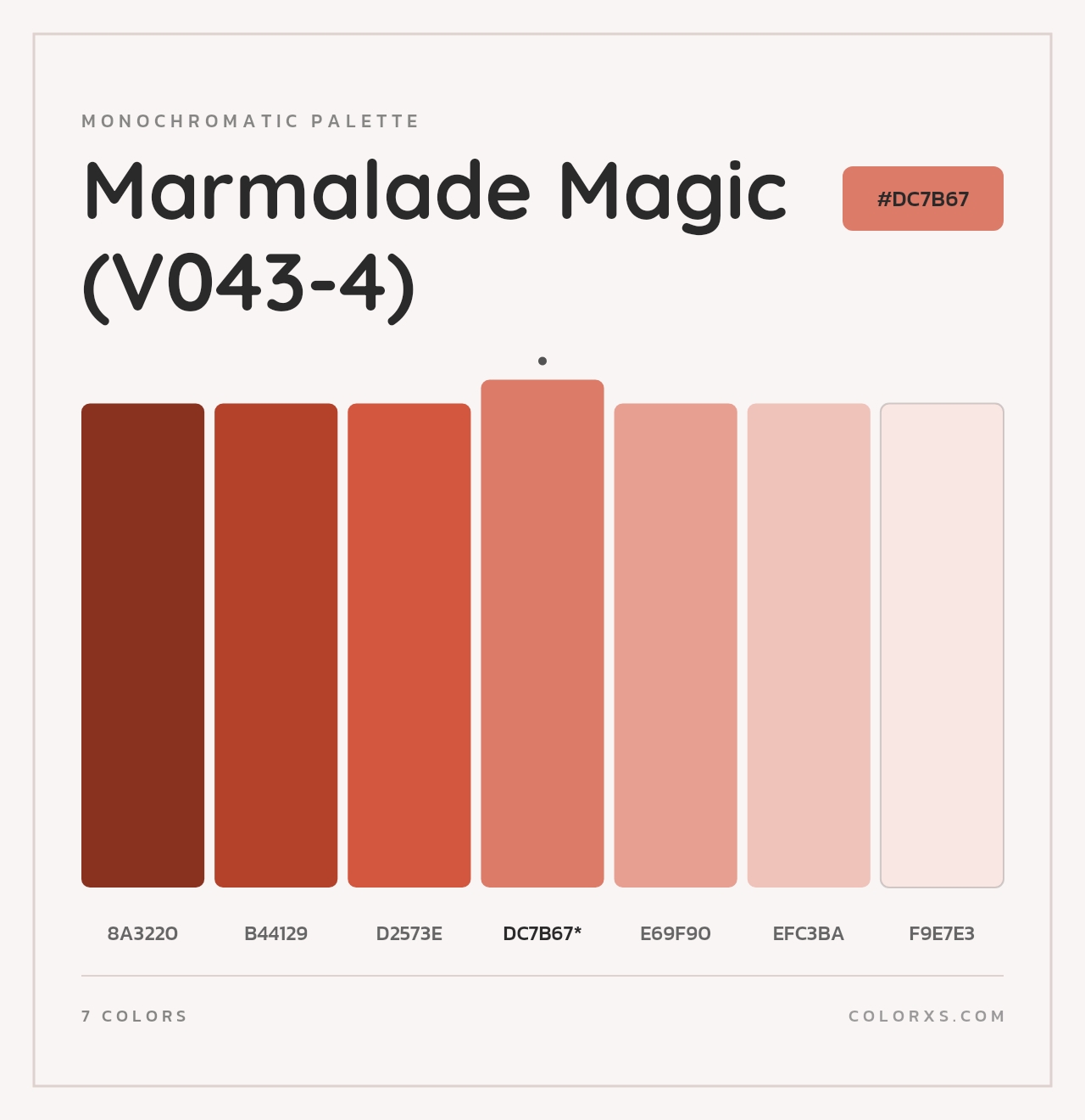 Marmalade Magic (V043-4) - Monochromatic Color Palette