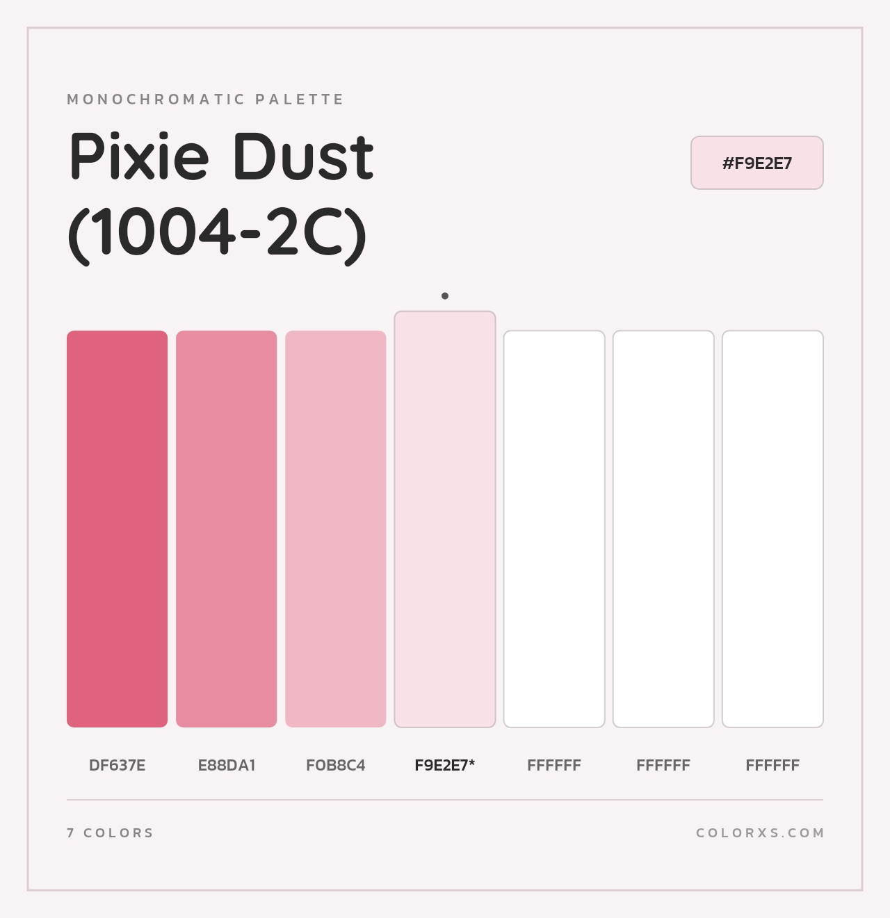 Pixie Dust (1004-2C) - Monochromatic Color Palette