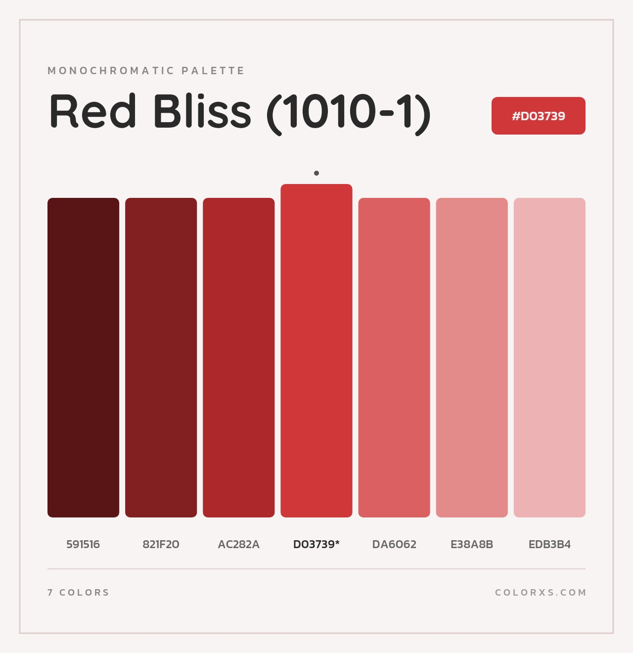 Red Bliss (1010-1) - Monochromatic Color Palette