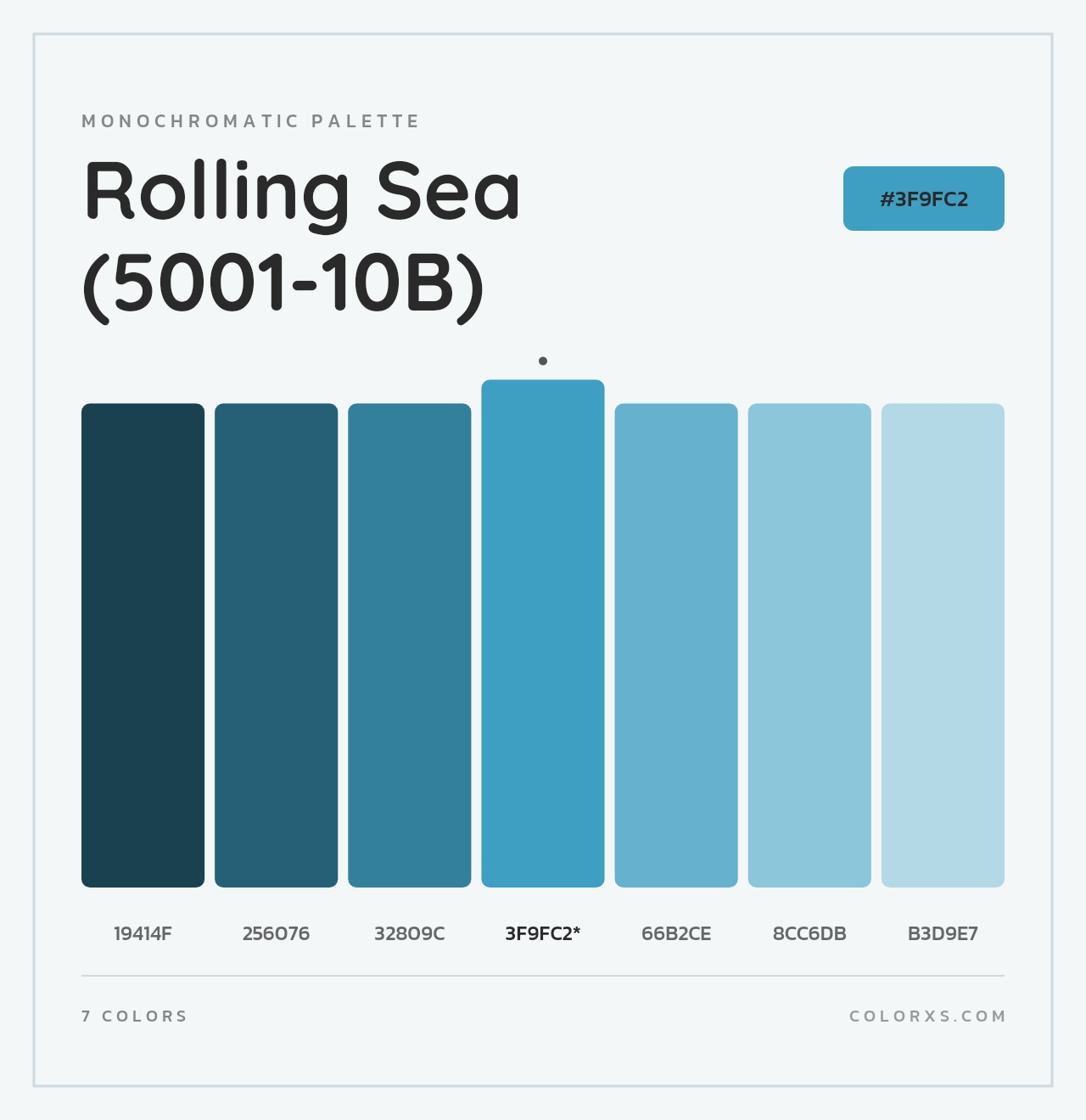Rolling Sea (5001-10B) - Monochromatic Color Palette