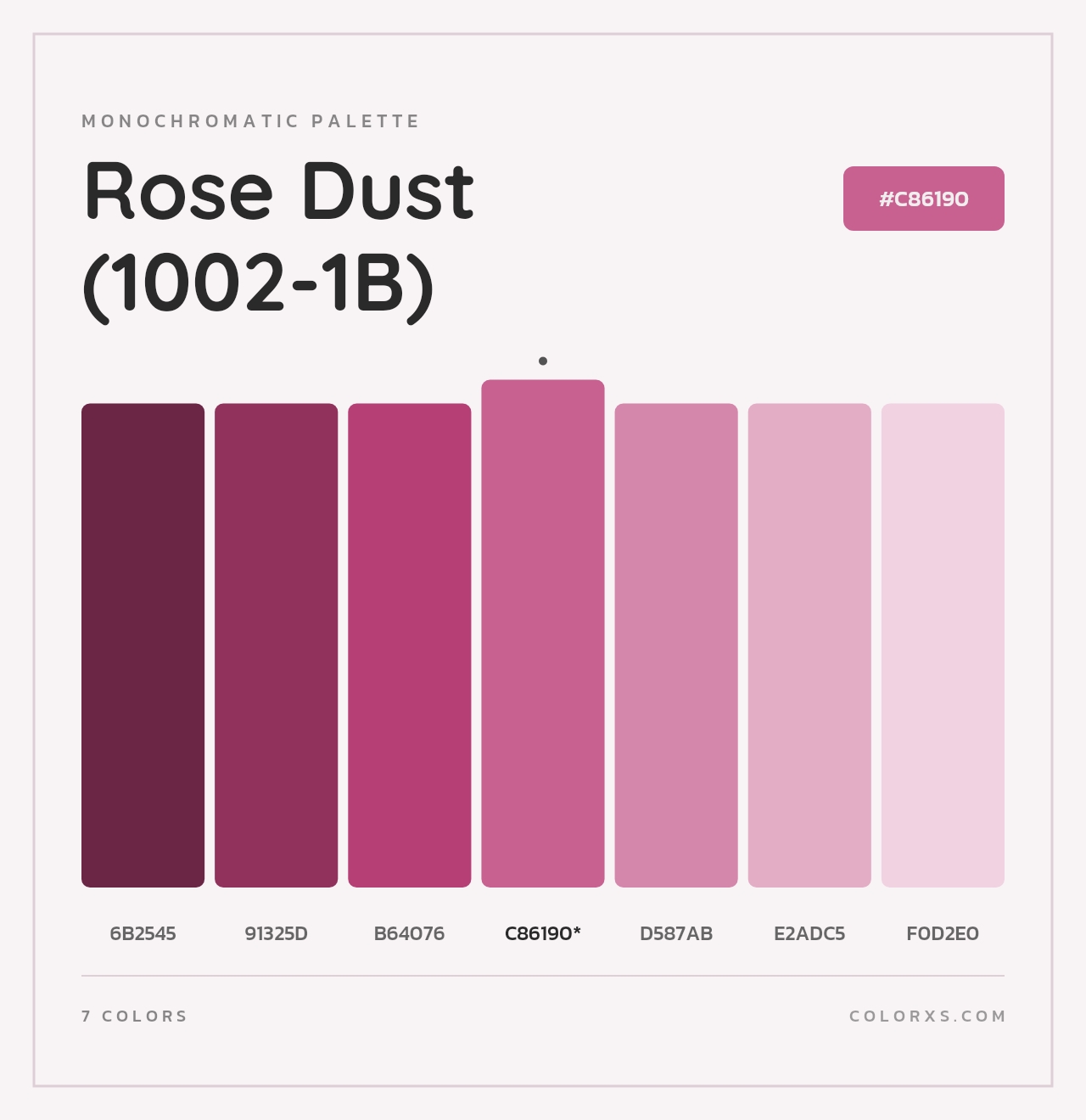 Rose Dust (1002-1B) - Monochromatic Color Palette