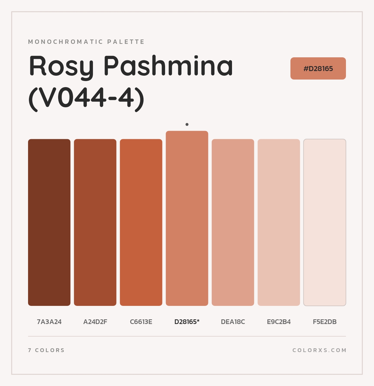 Rosy Pashmina (V044-4) - Monochromatic Color Palette