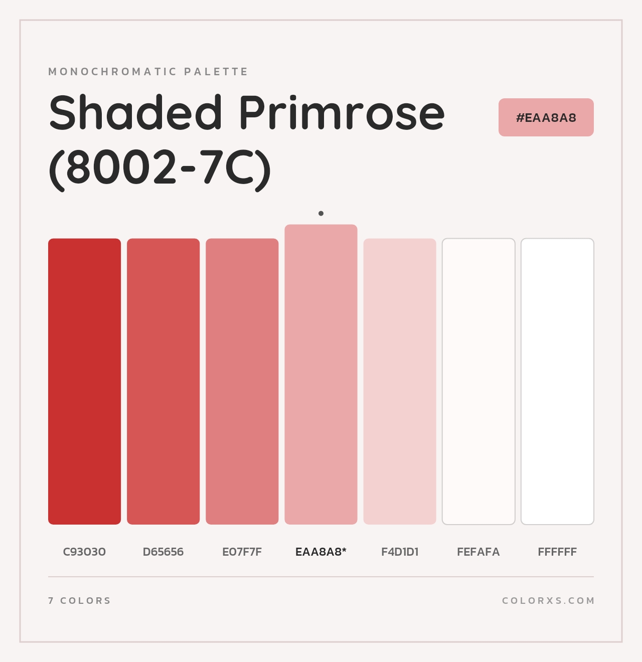 Shaded Primrose (8002-7C) - Monochromatic Color Palette