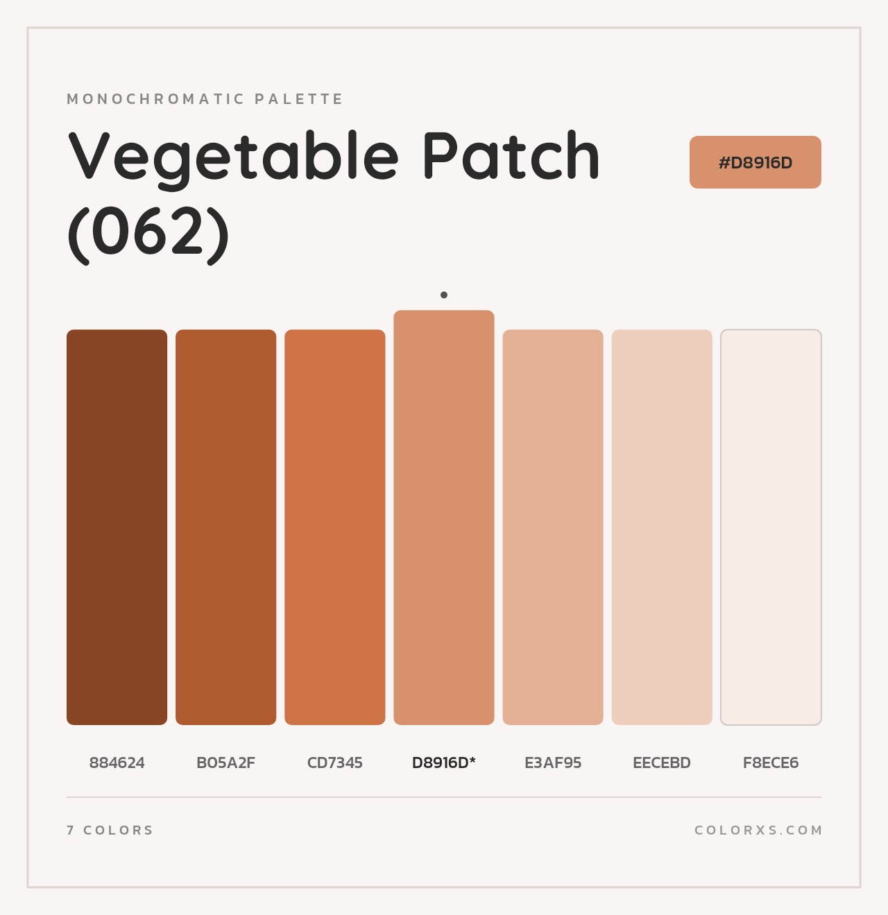 Vegetable Patch (062) - Monochromatic Color Palette