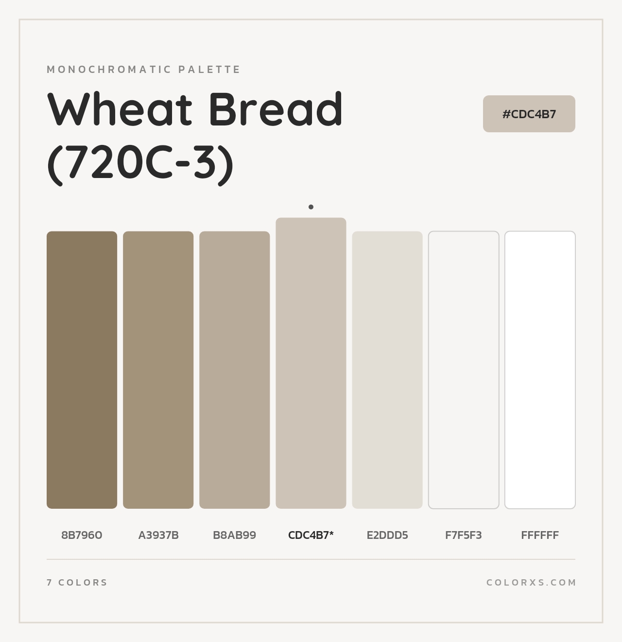 Wheat Bread (720C-3) - Monochromatic Color Palette