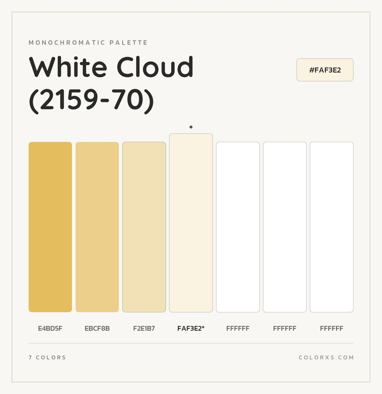White Cloud (2159-70) - Monochromatic Color Palette