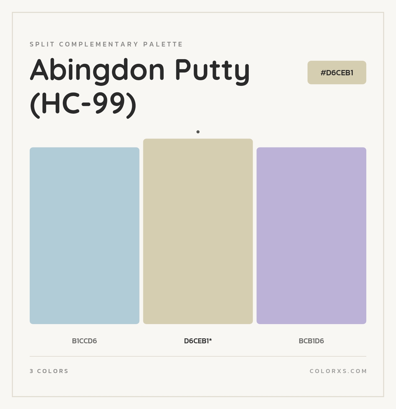 Abingdon Putty (HC-99) - Split-Complementary Color Palette
