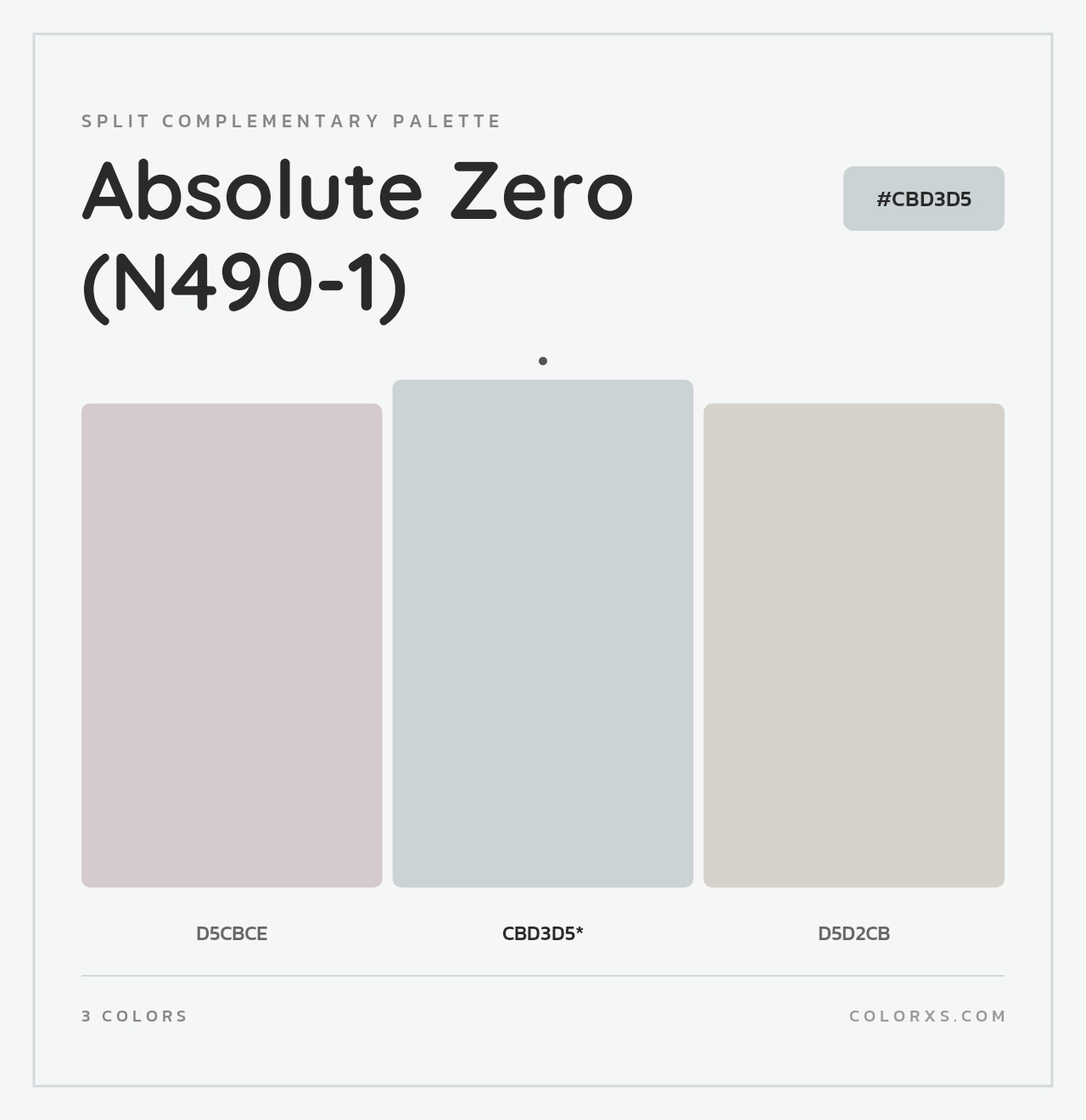 Absolute Zero (N490-1) - Split-Complementary Color Palette