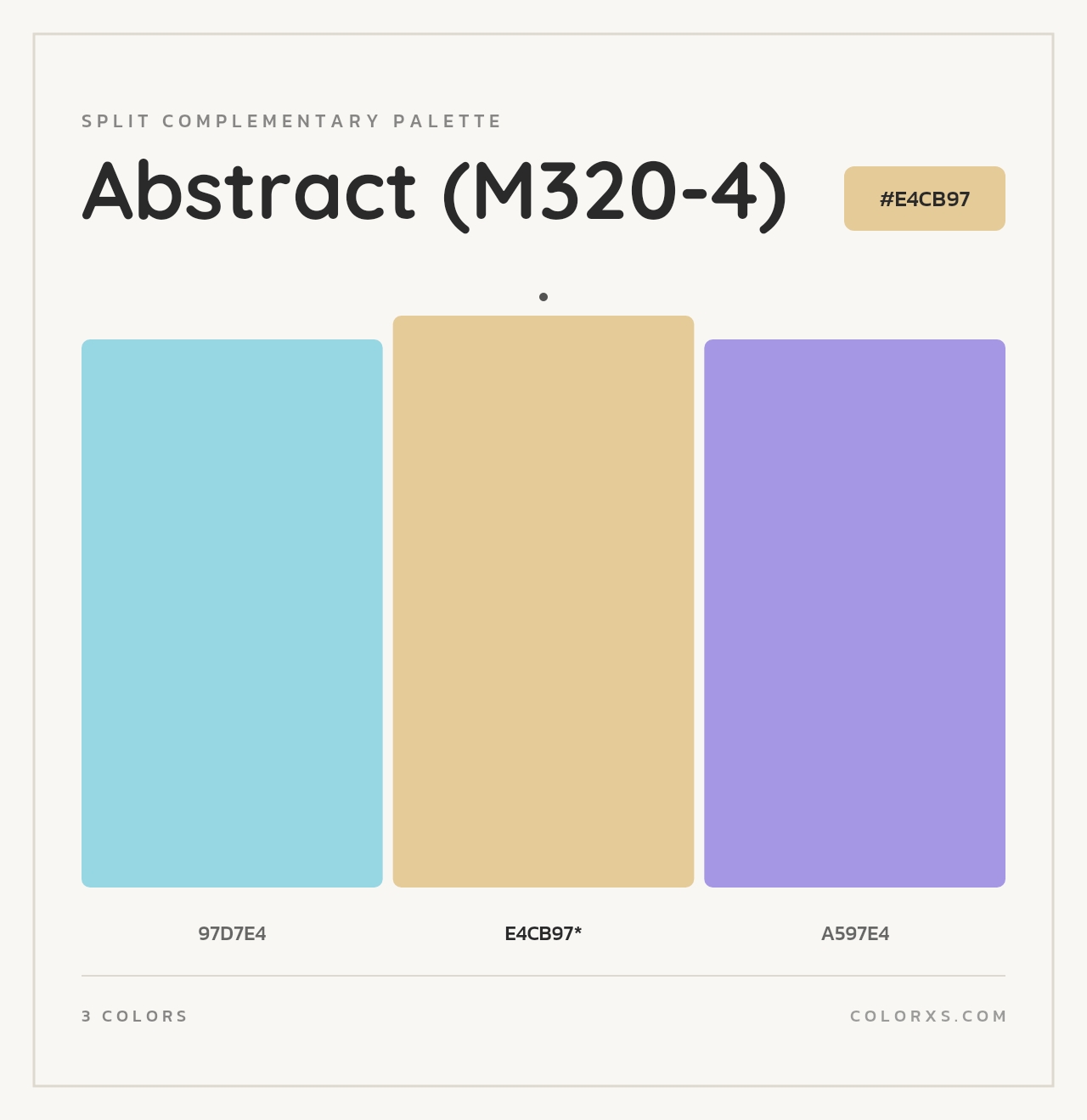 Abstract (M320-4) - Split-Complementary Color Palette