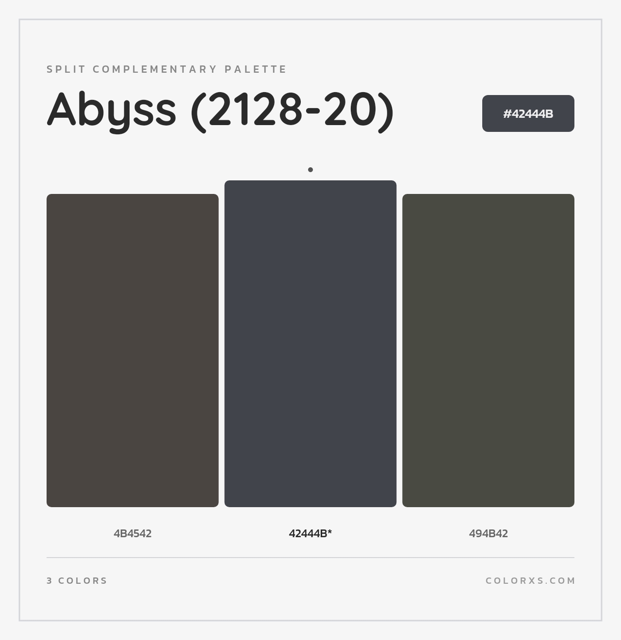 Abyss (2128-20) - Split-Complementary Color Palette