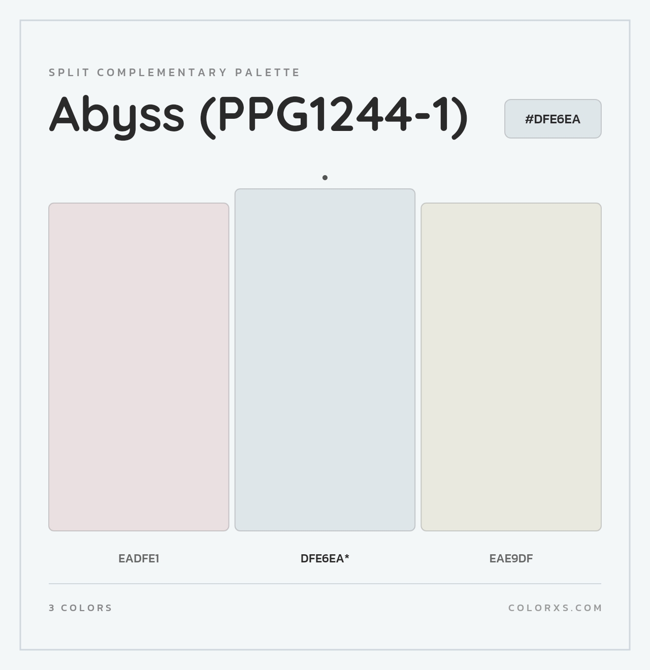 Abyss (PPG1244-1) - Split-Complementary Color Palette