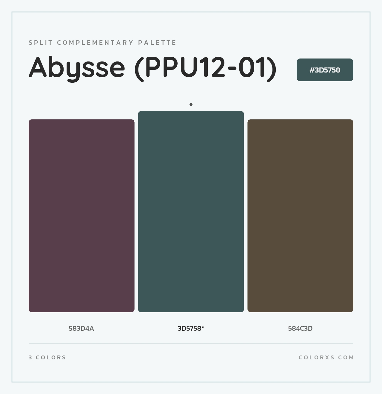 Abysse (PPU12-01) - Split-Complementary Color Palette