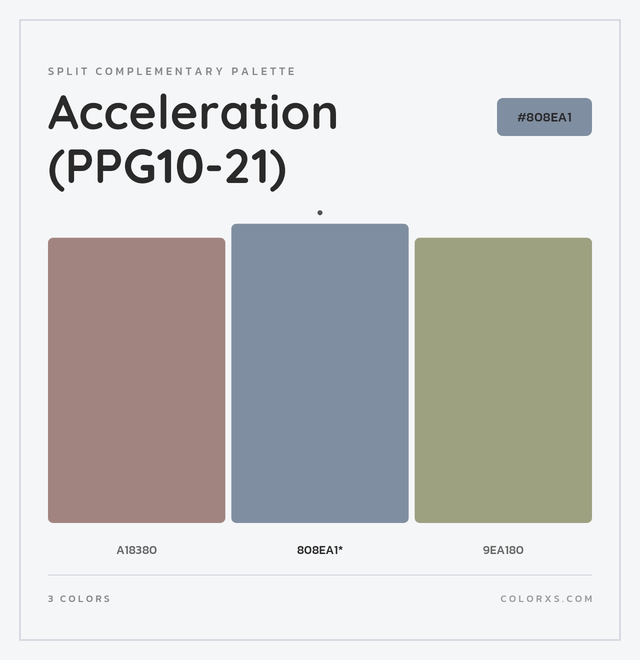 Acceleration (PPG10-21) - Split-Complementary Color Palette