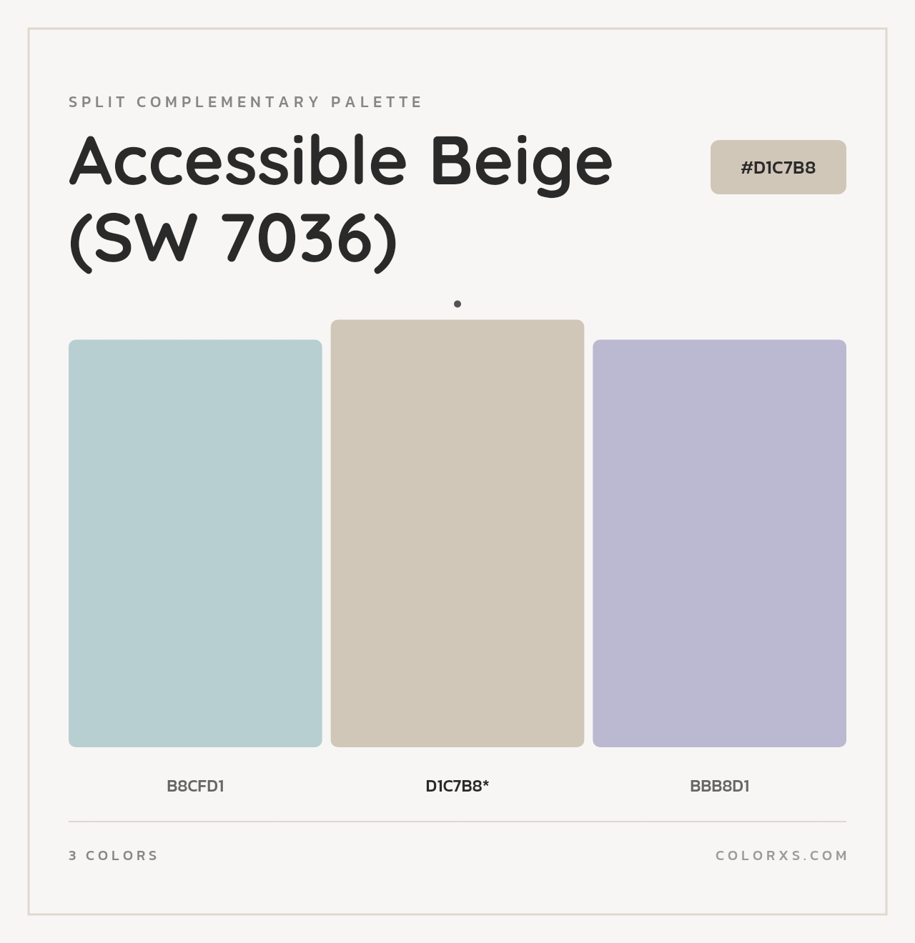 Accessible Beige (SW 7036) - Split-Complementary Color Palette