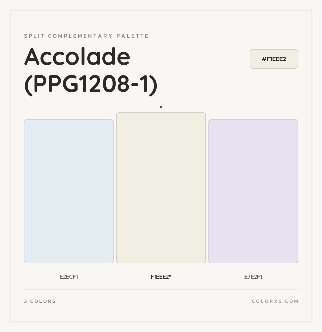 Accolade (PPG1208-1) - Split-Complementary Color Palette