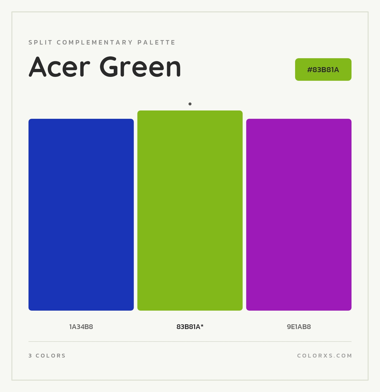 Acer Green - Split-Complementary Color Palette