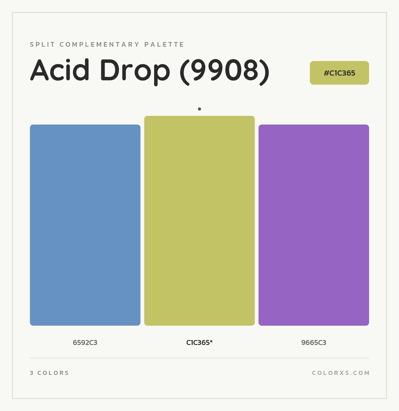 Acid Drop (9908) - Split-Complementary Color Palette
