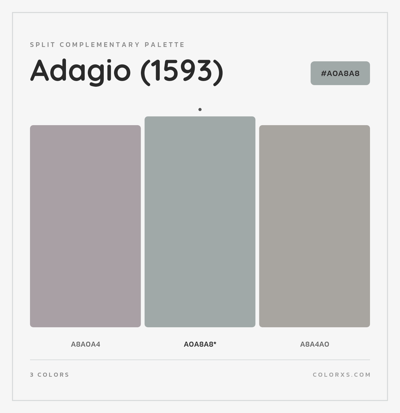 Adagio (1593) - Split-Complementary Color Palette