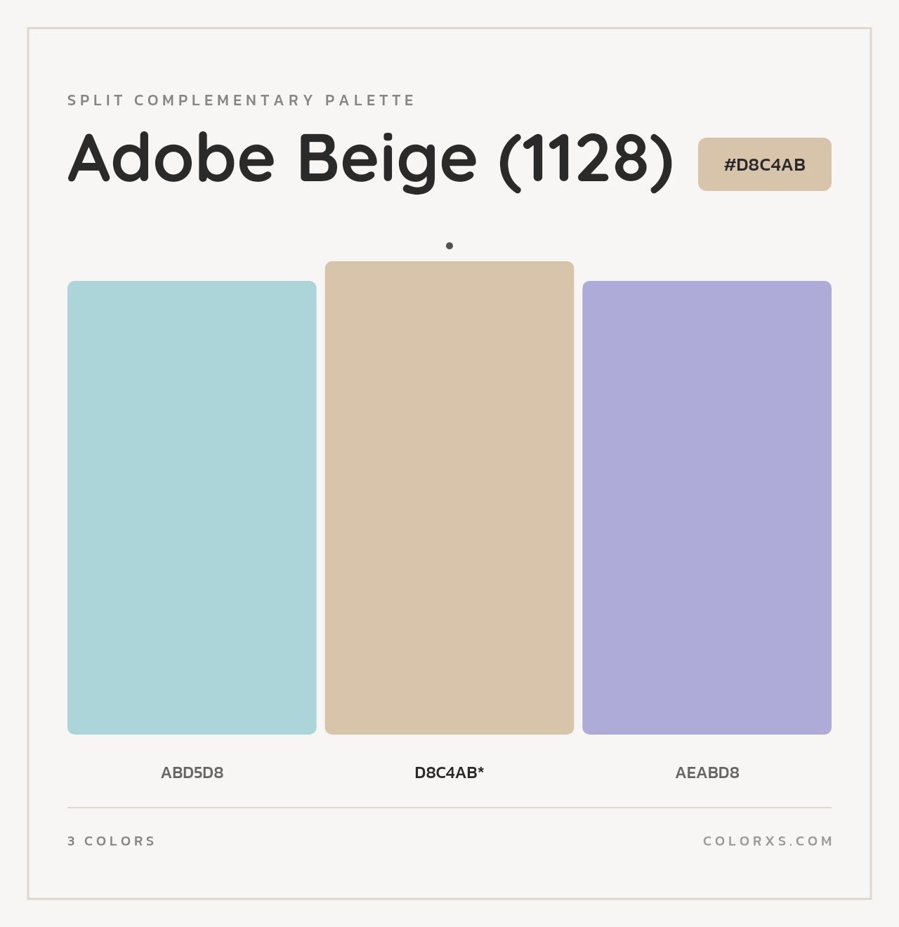 Adobe Beige (1128) - Split-Complementary Color Palette