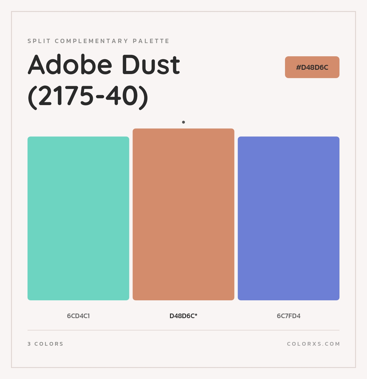 Adobe Dust (2175-40) - Split-Complementary Color Palette