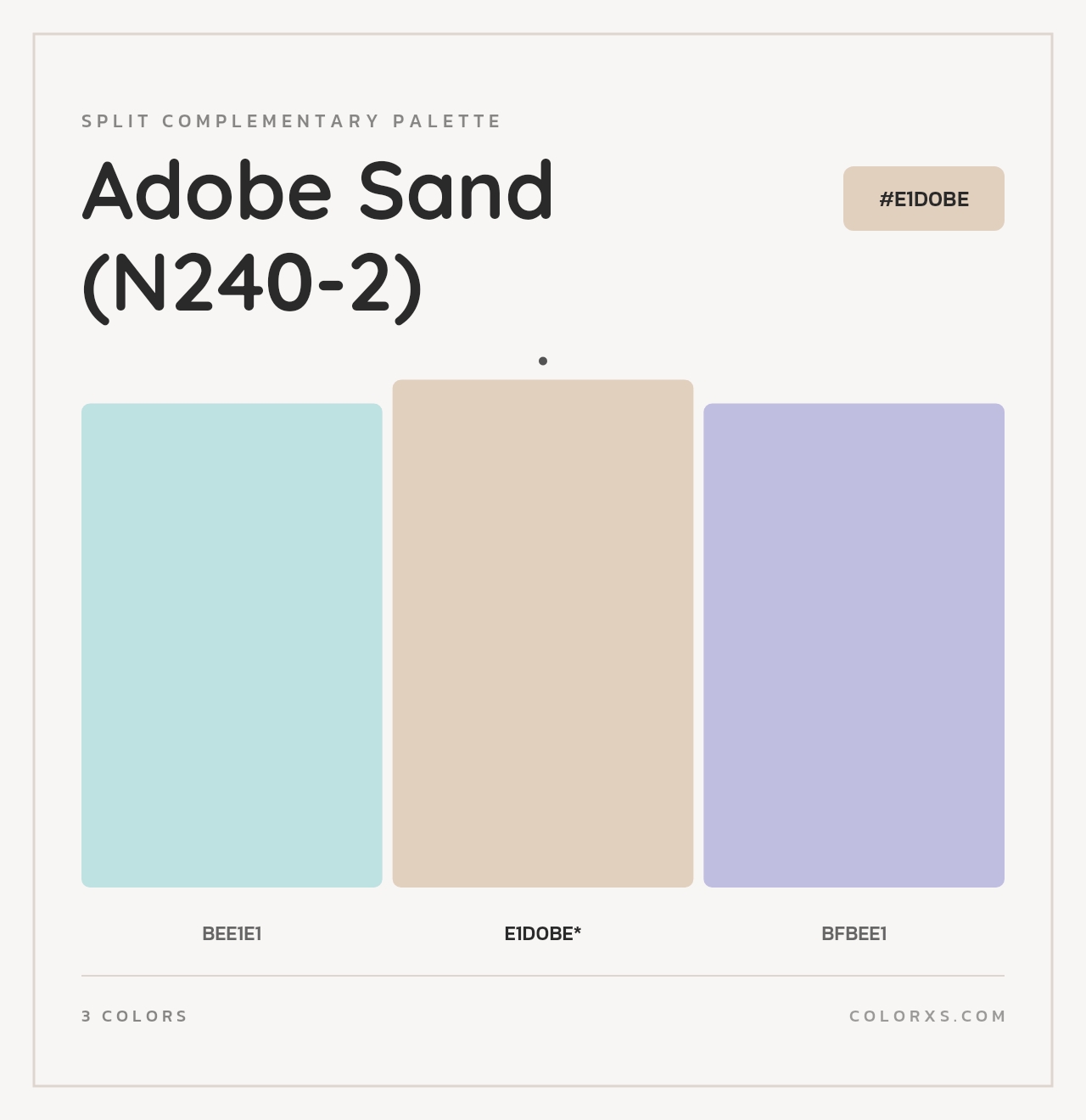 Adobe Sand (N240-2) - Split-Complementary Color Palette