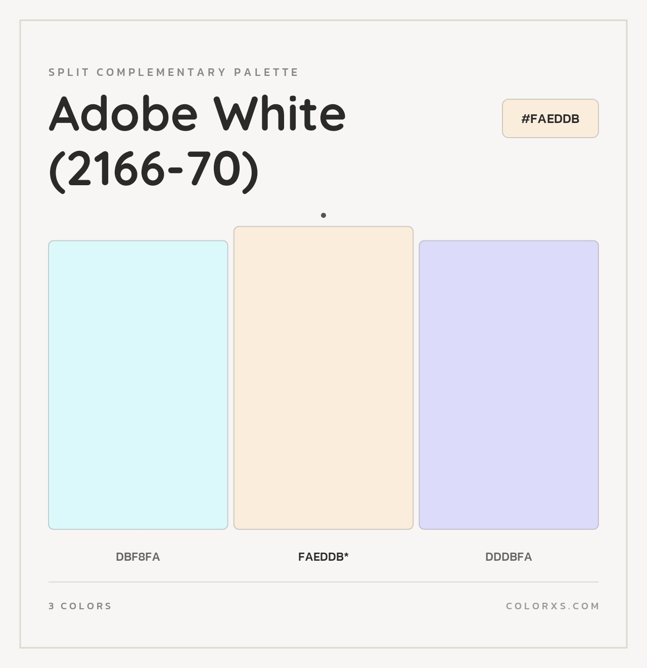 Adobe White (2166-70) - Split-Complementary Color Palette