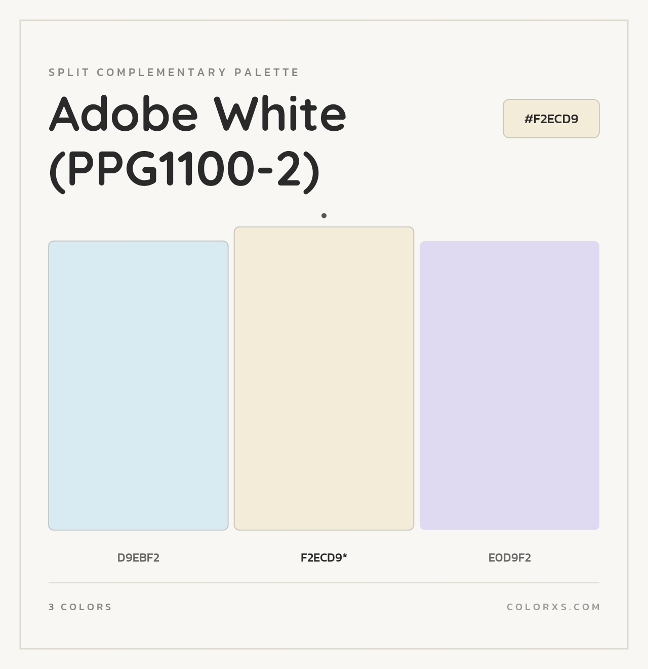 Adobe White (PPG1100-2) - Split-Complementary Color Palette