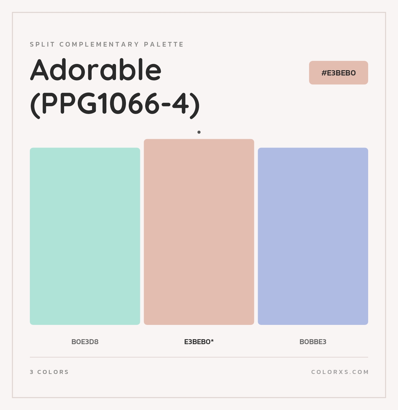 Adorable (PPG1066-4) - Split-Complementary Color Palette