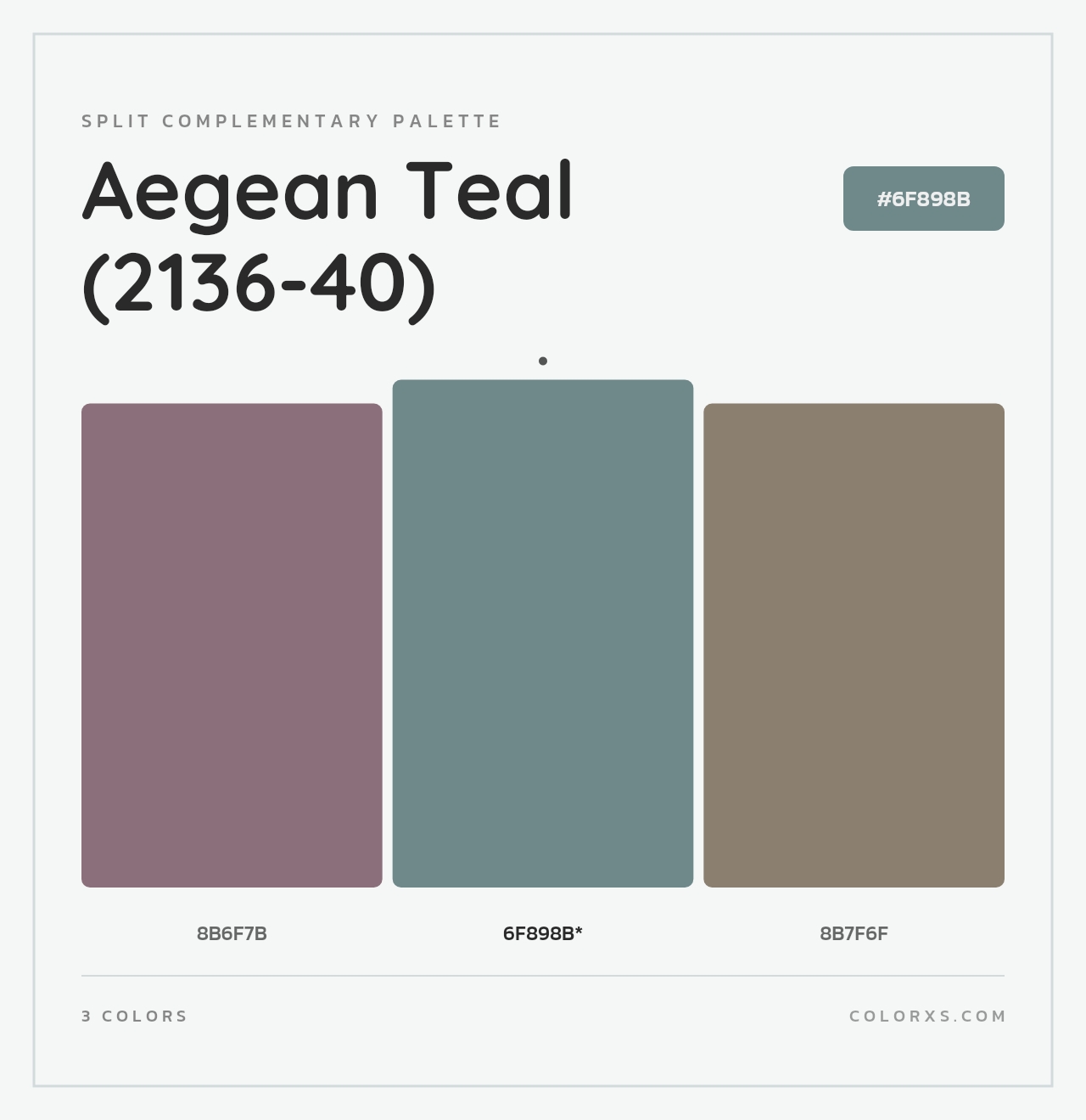 Aegean Teal (2136-40) - Split-Complementary Color Palette