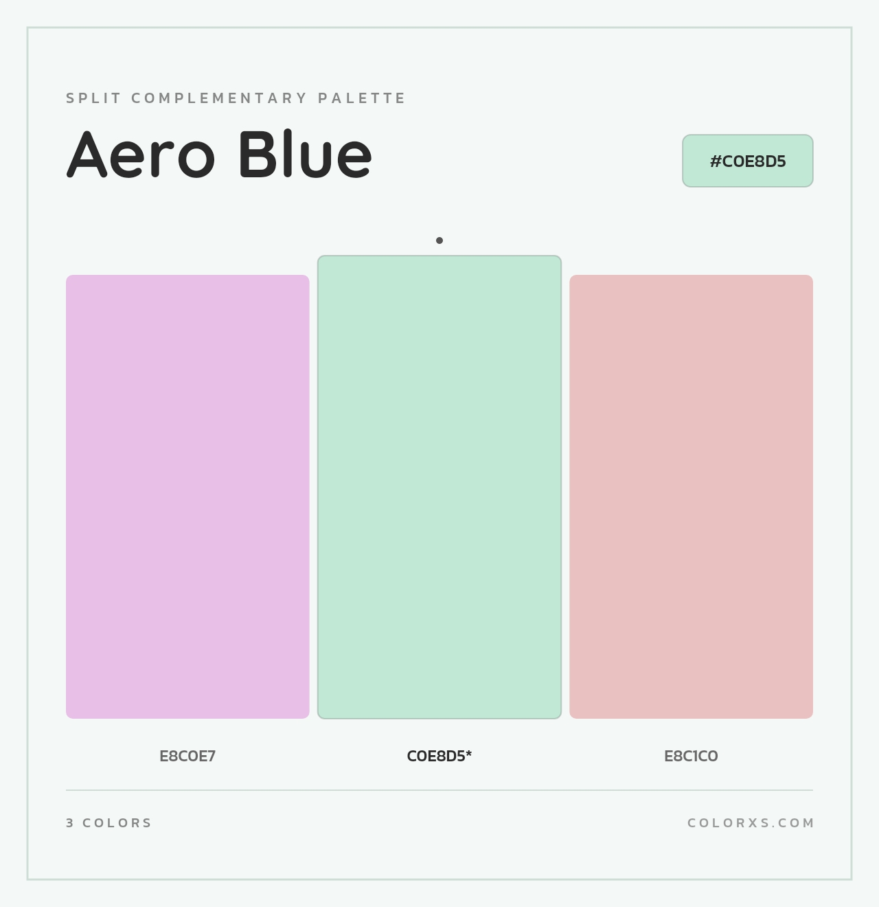 Aero Blue - Split-Complementary Color Palette