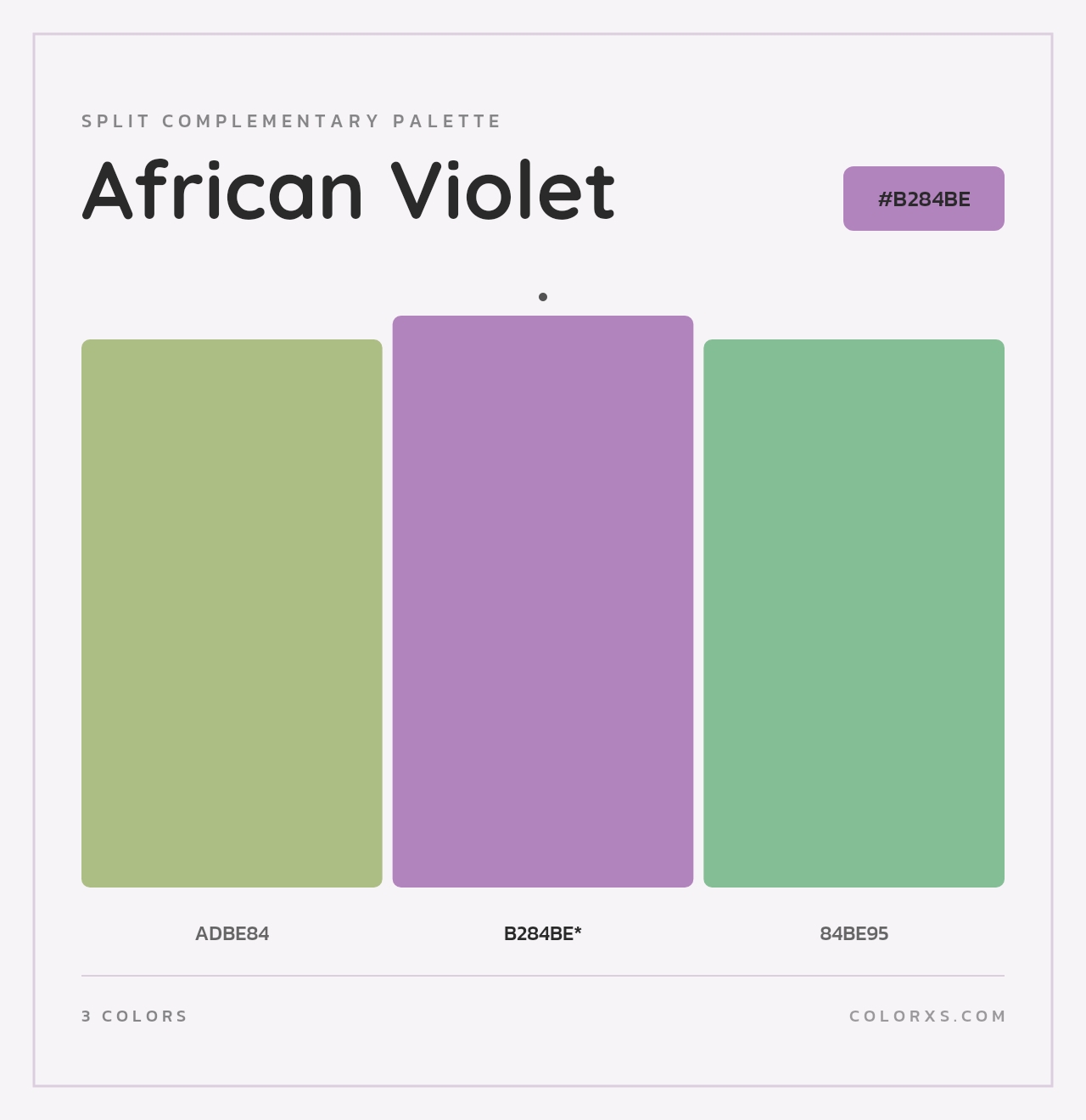African Violet - Split-Complementary Color Palette