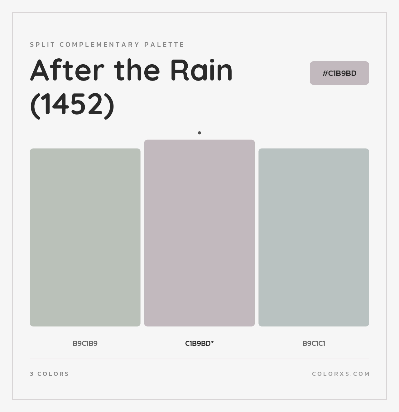 After the Rain (1452) - Split-Complementary Color Palette