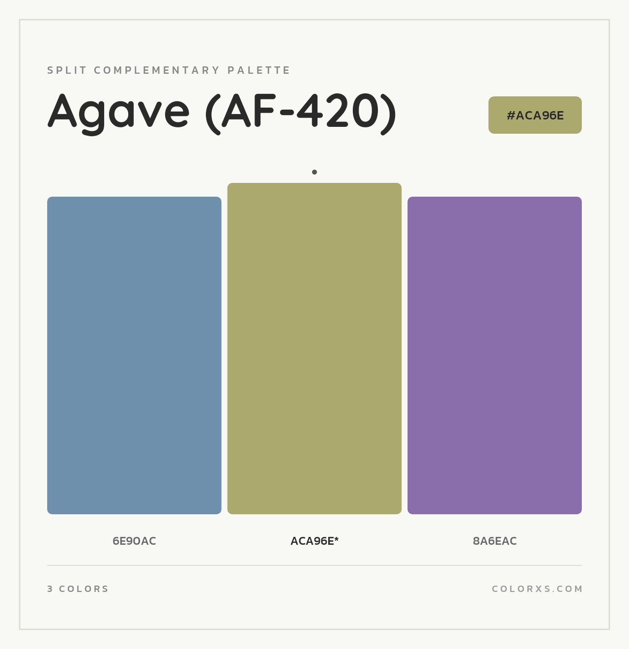 Agave (AF-420) - Split-Complementary Color Palette