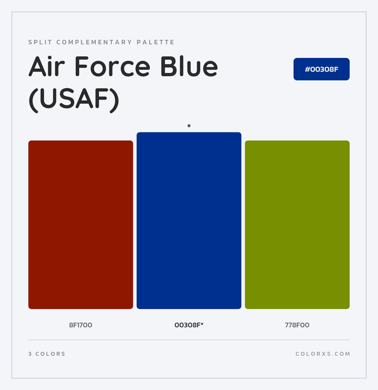 Air Force Blue (USAF) - Split-Complementary Color Palette