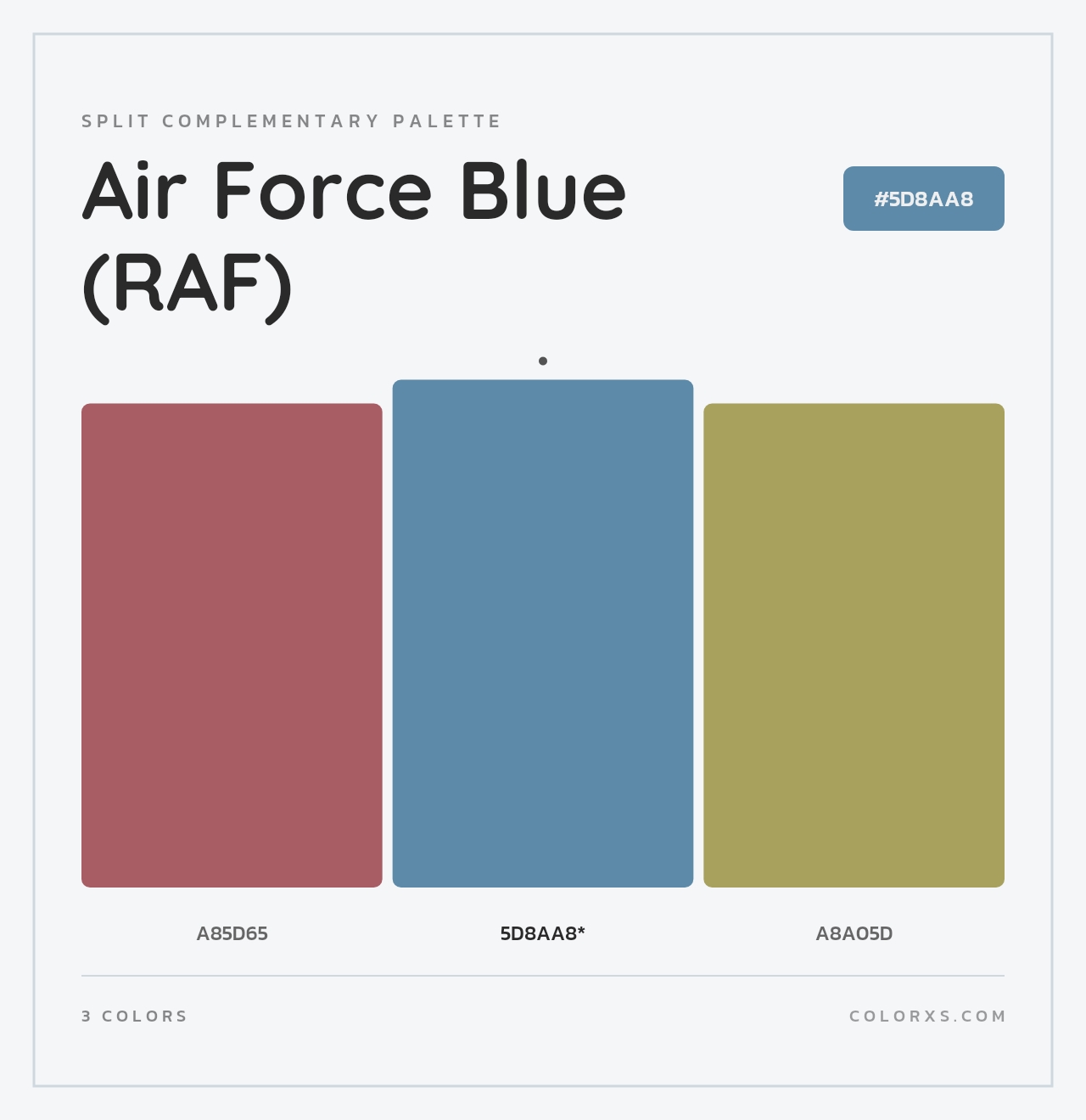 Air Force Blue (RAF) - Split-Complementary Color Palette