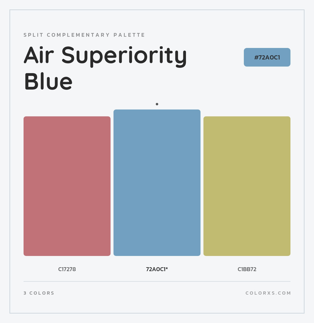 Air Superiority Blue - Split-Complementary Color Palette