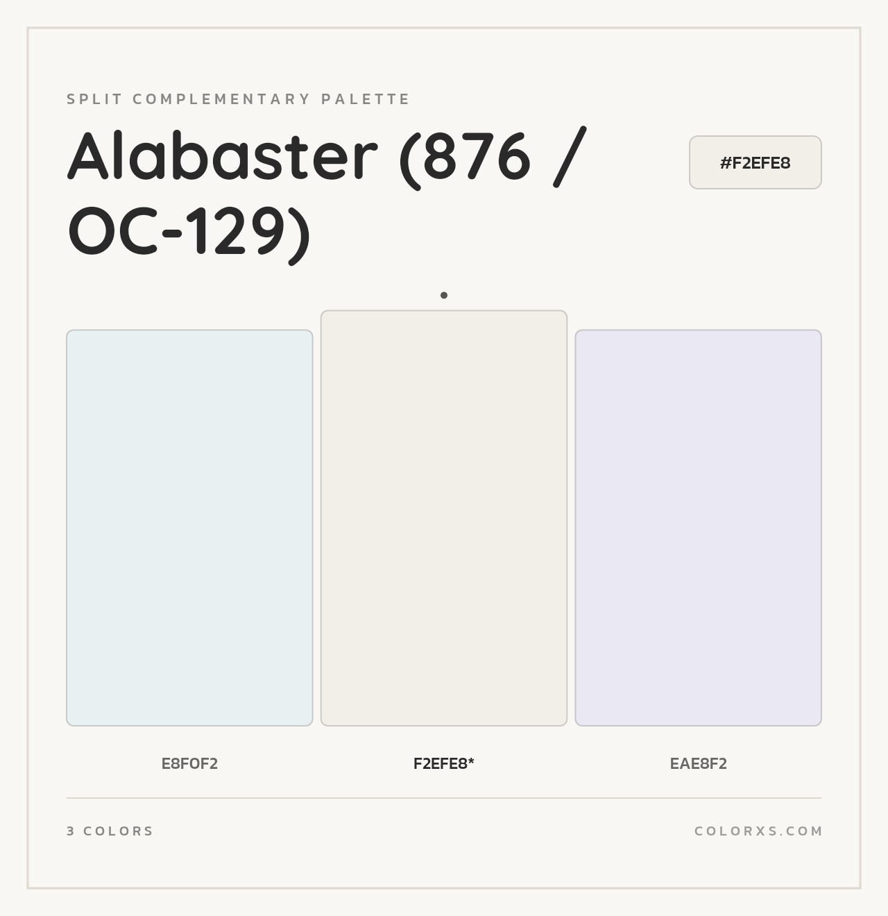 Alabaster (876 / OC-129) - Split-Complementary Color Palette