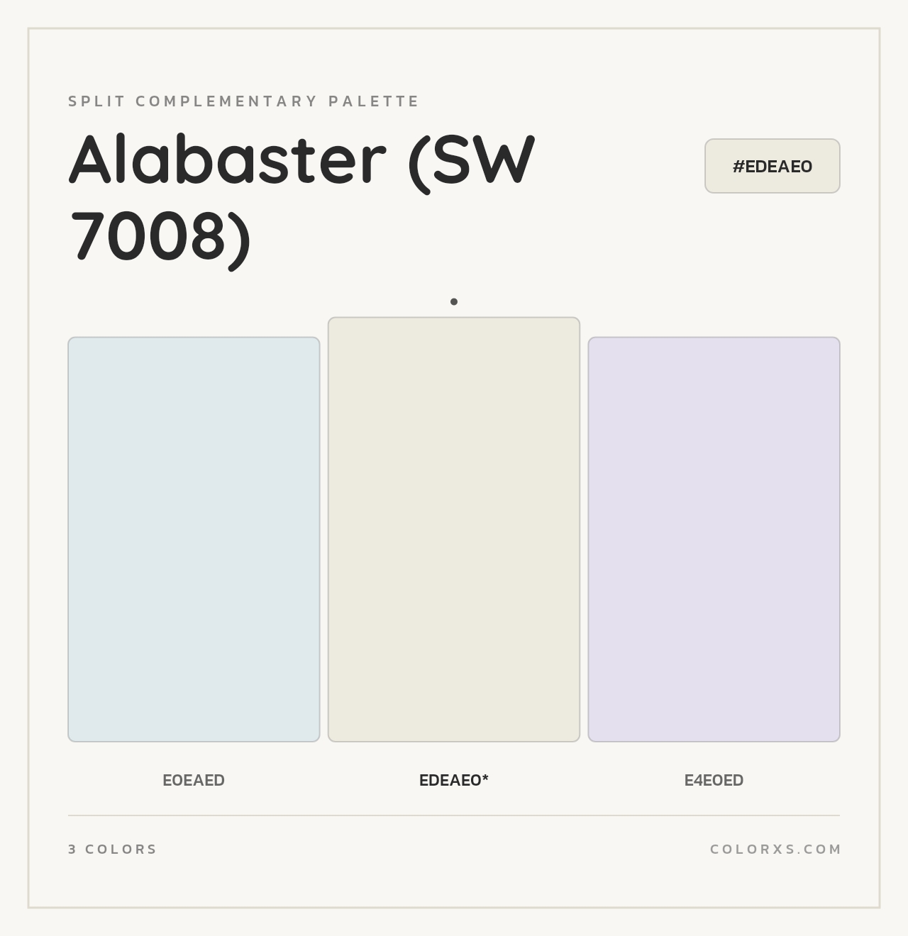Alabaster (SW 7008) - Split-Complementary Color Palette