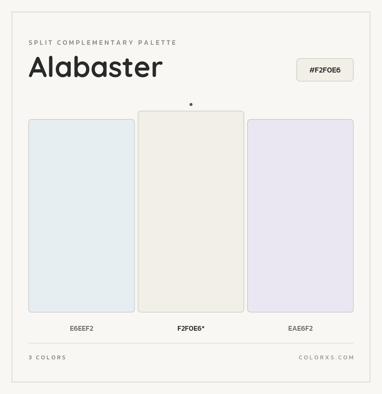 Alabaster - Split-Complementary Color Palette