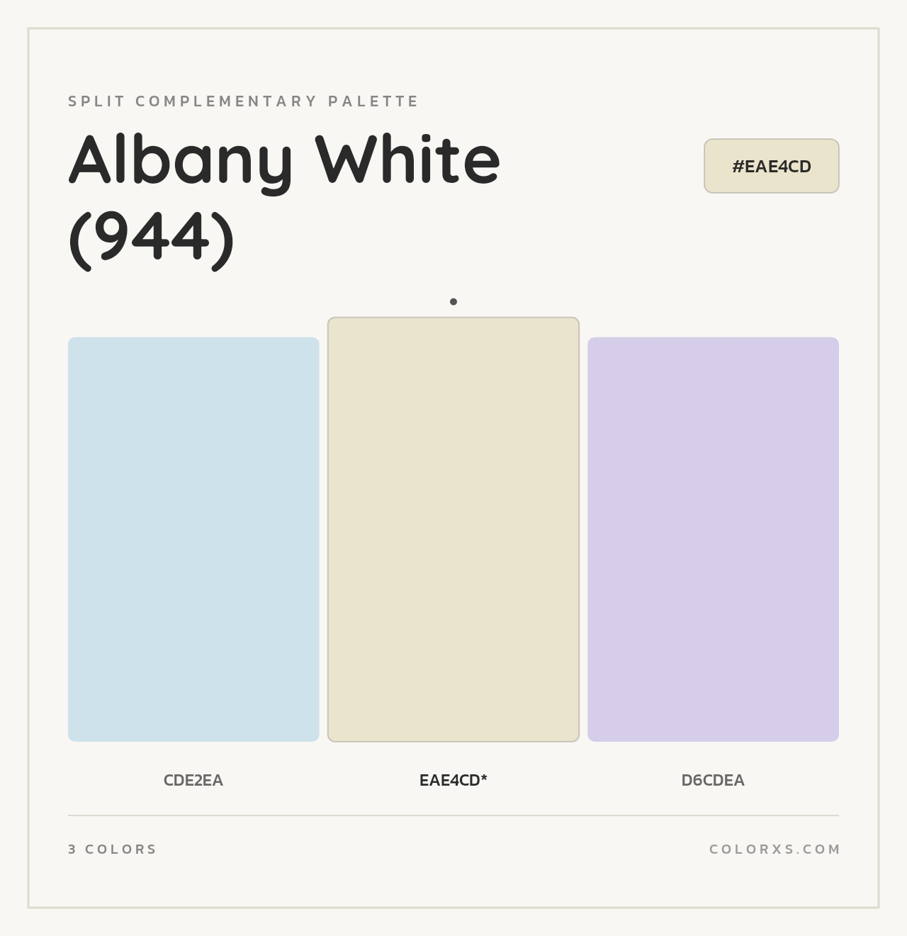 Albany White (944) - Split-Complementary Color Palette