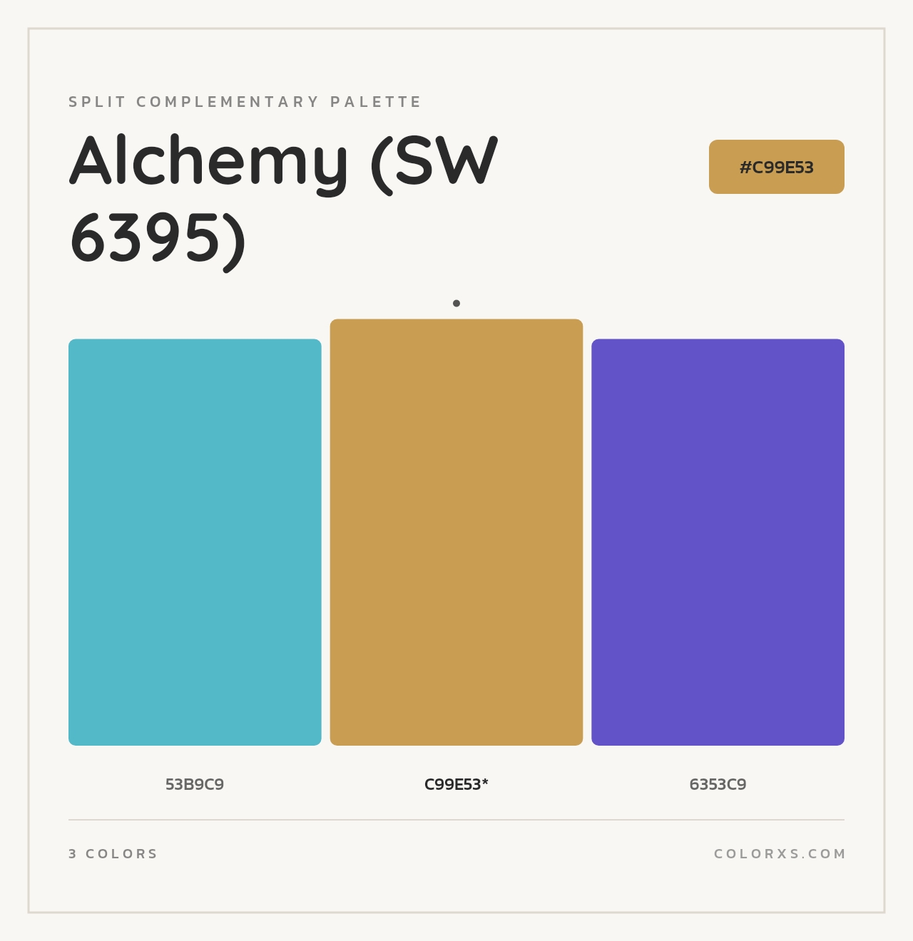 Alchemy (SW 6395) - Split-Complementary Color Palette