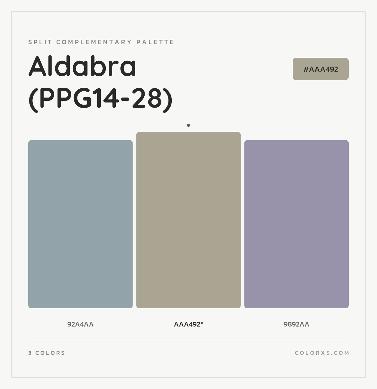 Aldabra (PPG14-28) - Split-Complementary Color Palette