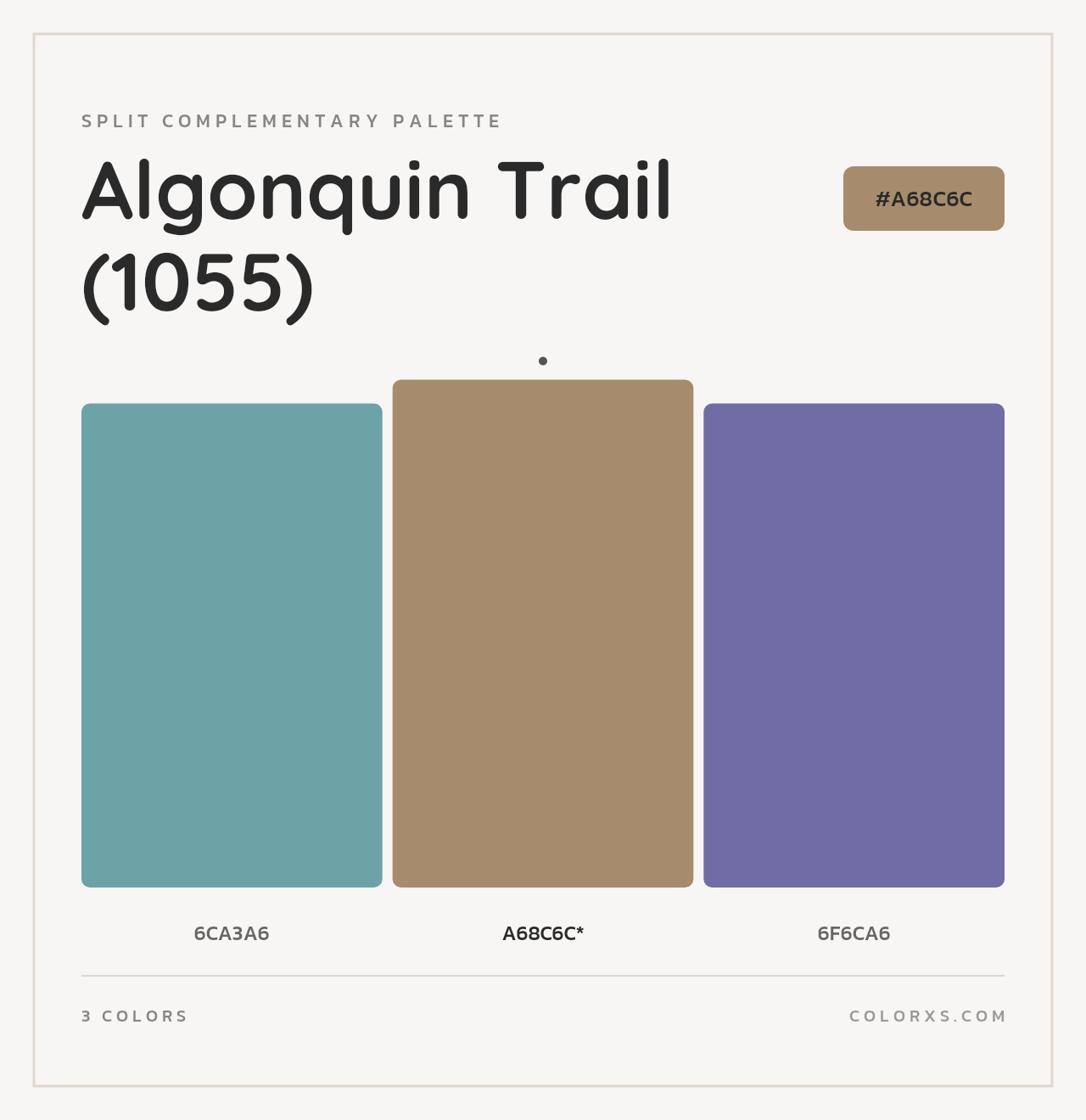 Algonquin Trail (1055) - Split-Complementary Color Palette