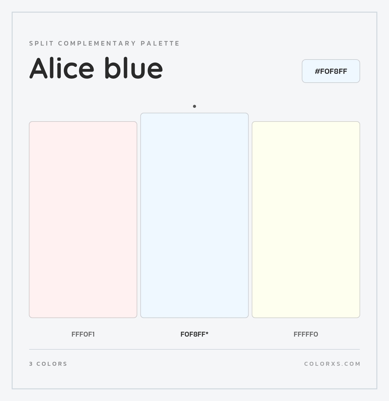 Alice blue - Split-Complementary Color Palette