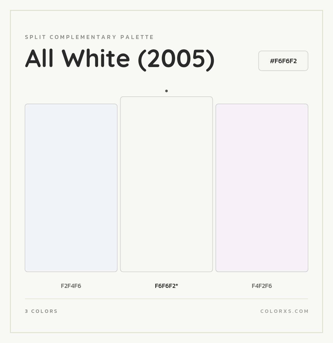 All White (2005) - Split-Complementary Color Palette