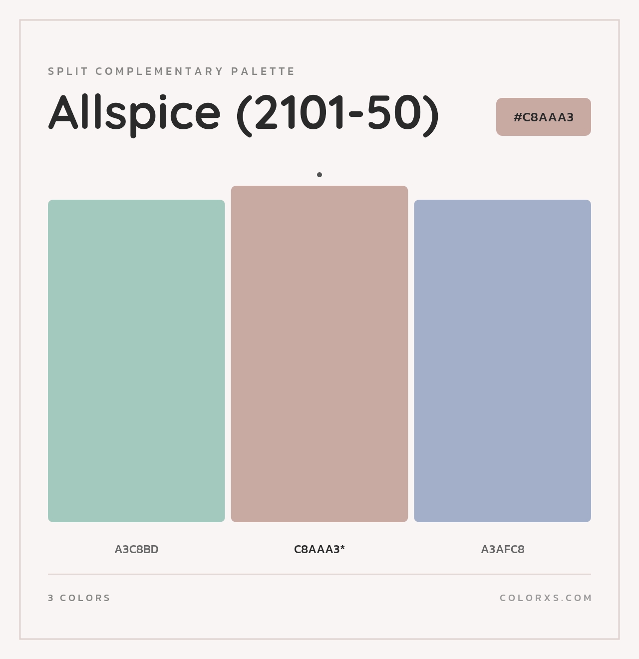 Allspice (2101-50) - Split-Complementary Color Palette