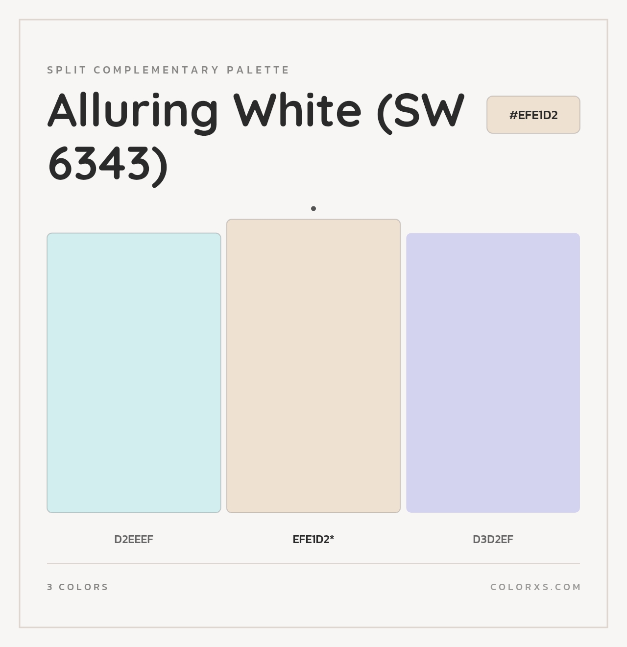 Alluring White (SW 6343) - Split-Complementary Color Palette