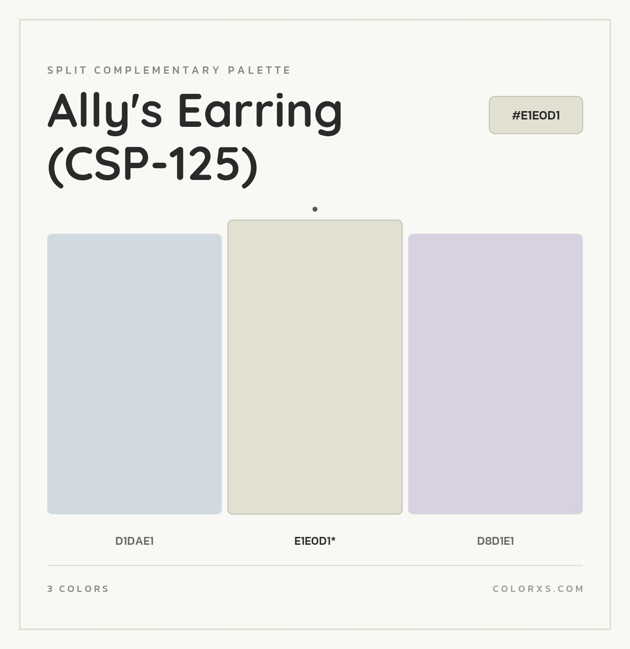 Ally's Earring (CSP-125) - Split-Complementary Color Palette
